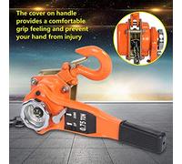 Spacnana Paranco Manuale con Blocco a Catena Arancione da 750 Kg con Acciaio Al Manganese e Impugnatura Comoda per Sollevare Oggetti Pesanti Fino a 3 Metri