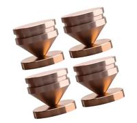 Spacnana Piedini Isolanti in Lega di Alluminio per Supporti per (GOLD) | con Punte in Rame, Cuscinetti a Cono di Protezione per Pavimento HiFi Ammortizzanti, Set da 4, per Giradischi, Lettori CD