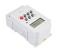 Spacnana Relè Temporizzato Programmabile, Mini Timer Digitale LCD, Uscita di Controllo 12VDC per Lampioni Ed Elettrodomestici (AC220V)