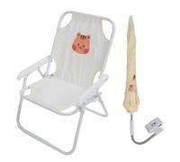Spacnana Sedia da Spiaggia per Bambini, Comoda Sedia da Campeggio Pieghevole con Ombrellone, Design Leggero per Picnic Sulla Spiaggia all'aperto (scoiattolo)