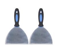 Spacnana Set di 2 Raschietti per Stucco in Acciaio Inossidabile, Strumento di Riparazione per Cartongesso con Impugnatura Comoda, Spatola Versatile per Applicare Intonaco e Rimuovere (4)