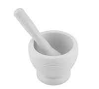 Spacnana Set di Mortaio e Pestello in Plastica, Spremiaglio, Macinino per, Tritatutto Manuale per Spezie, Ciotola con Pestello Ergonomico, per Pillole da e Farmacia (WHITE)