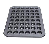 Spacnana Teglia per Cupcake Antiaderente in Acciaio Al Carbonio da 48 Tazze, Mini Stampo Rotondo con Rivestimento in PTFE per un Facile Rilascio e Pulizia