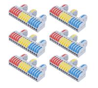 Spacnana Terminale Plug-in Compatto, Materiale PA66, Connettore a Leva 6 Pezzi, Cablaggio Rapido, Connessione 32A per Progetti Elettrici