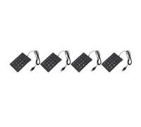 Spactz 4X Mini Tastiera Numerica Cablata USB Tastierino Numerico 18 Tastiera Digitale per Contabilità Teller Laptop Windows Android Notebook Tablet PC (Nero)