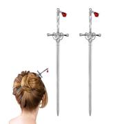Spada Ciondolo Forcine Vintage Stile Cinese Bastoni Alla Moda Accessori Spada Pin Hairpin Punk Piatto Capelli C9R5 Donne