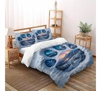 spada drago Copripiumino A Doppio Strato animali della giungla di fiori Morbido E Confortevole Copripiumino in Fibra Ultra Fine Stampa 3D Set Di Biancheria Da Letto Tre Pezzi King（220x240cm）
