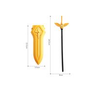 (Spada-Giallo)Toupie s Burst B48 Giocattoli per bambini con lanciarazzi a due vie con spada