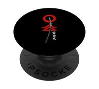 Spada giapponese fantasma samurai guerriero vintage Woodblock Art PopSockets PopGrip Adesivo