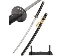 Spada Katana, vera, in metallo, ispirata a Kill Bill, spada da Samurai in acciaio, non affilata, con supporto per spada, per decorazione, per collezionisti, HKS114D