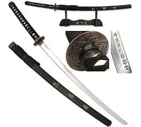 Spada Katana vera spada samurai in acciaio con fodero e supporto per la decorazione per un collezionista o come regalo SW-319