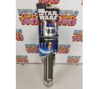 SPADA LASER BLU STAR WARS GUERRE STELLARI LIGHT SABER HASBRO DISNEY BLADE BUILD