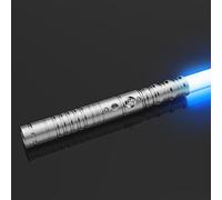 Spada laser per bambini e adulti, 7 colori cambiabili, con 4 effetti sonori, 2 in 1, giocattolo per Halloween, cosplay, feste di Natale (argento)