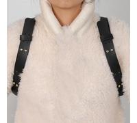 Spada Posteriore Fodero Doppio Fodero Cinghia Regolabile Cosplay Prop Cuoio