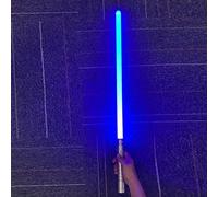 Spada RGB con Manico in Metallo Spada a 7 LED Che Cambia Colore con Effetti Sonori per Giochi di Ruolo Cosplay (Blu)