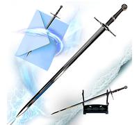 Spada Witcher - Geralt Von Riva, in Acciaio, Tagliacarte Con Supporto, 21,6 Cm, Miniatura, Videogioco, Regalo per Fan, Giocatori e Collezionisti