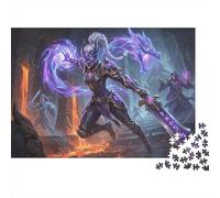 Spadaccino dall'Anima del Drago Viola Puzzle in Legno 1000 Pezzi Adulti E Ragazzi,Idea Regalo,Legno,Antistress,Sfida Impossibile,Decorazione Casa,Gioco Educativo,dai 14 Anni (75x50cm)