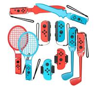 Spade Chambara per Nintendo Switch Sport, set di accessori dal design ergonomico con racchette da tennis, mazze da golf, fasce per le gambe da