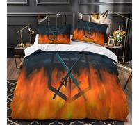 Spade fantasy copripiumino Biancheria da letto 3 Pezzi microfibra stampa 3D cerniera nascosta con federe per cuscini battaglia epica Set Di Copripiumino for ragazzi e ragazze Single（140x200cm）