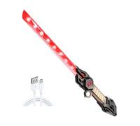 Spade luminose 2 in 1 a doppia sciabola, suono FX e cavo di ricarica USB C, spade leggere ricaricabili, manico telescopico per guerrieri Galaxy War Fighter, regalo per feste di Halloween, regalo di