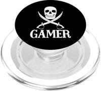 Spade pirata del giocatore con l'attrezzatura di gioco del cranio per i giochi dei pirati PopSockets PopGrip per MagSafe