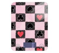 Spades - Bilancia a scacchiera nera e rosa per arrosto da cucina, 5 kg/5 g, piccola bilancia da cucina precisa con 4 unità per la preparazione dei pasti Dieta cottura báscula para pesar Personas