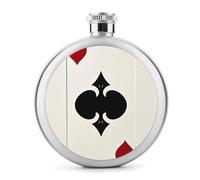 Spades K - Fiaschetta da poker per liquori, in acciaio inox, a tenuta stagna, portatile, per esterni, campeggio, viaggi, regali