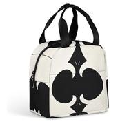 Spades K Poker - Borsa per il pranzo per donne e uomini, portatile, isolata, con manico, a prova di perdite, riutilizzabile, per lavoro, picnic, viaggi