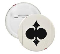 Spades K Poker Spilla rotonda in metallo, spilla leggera per zaino, spille alla moda per camicie, giacche, cappotti, scialle, unisex, 12PCS, Banda stagnata, perni rotondi in metallo