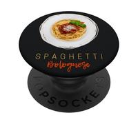 Spaghetti alla bolognese pasta noodle design chef gourmet PopSockets PopGrip Adesivo