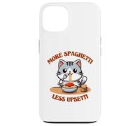 Spaghetti Amante Gatto Mangiare Italia Più Spaghetti Meno Upsetti Custodia per iPhone 13