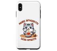 Spaghetti Amante Gatto Mangiare Italia Più Spaghetti Meno Upsetti Custodia per iPhone XS Max