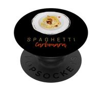 Spaghetti Carbonara Pasta Noodle Gourmet Design PopSockets PopGrip Adesivo
