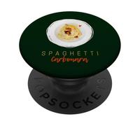 Spaghetti Carbonara Pasta Noodle Gourmet Design PopSockets PopGrip Adesivo
