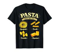 Spaghetti Fusilli Farfalle Rigatoni Guida Cucina Italiana Maglietta