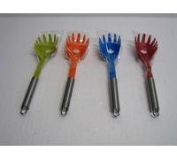 SPAGHETTI MESTOLO FORCHETTONE IN SILICONE CON MANIGLIA ACCIAIO PASTA VERDURE