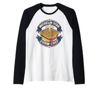 Spaghetti Ramen istantanei Dorm Chef con Stella Michelin Maglia con Maniche Raglan