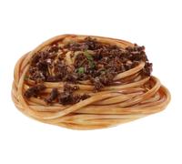 Spaghetti simulati con sugo di carne Pasta finta alimentare Cibo