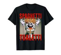 Spaghetti Tualetti Brainrot Italiano Bambini Ragazzi Meme Divertimento Maglietta