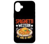Spaghetti Western My Kind of Party Pasta Party Custodia per iPhone 16 Plus