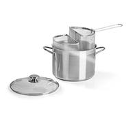 BARAZZONI BIPASTA INOX 18/10 CM 24 ADATTA PER INDUZIONE CON DUE CESTELLI