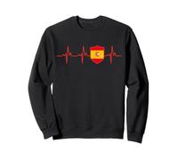 Spagna Battito del Cuore Amore Spagna Bandiera della Patria Felpa