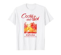Spagna Costa Del Sol Vintage Malaga ESPANA Retro Maglietta