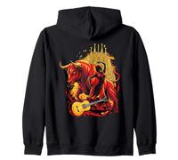 Spagna Flamenco Siviglia Andalusia Barcellona Uomo Felpa con Cappuccio