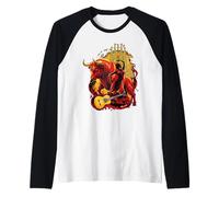 Spagna Flamenco Siviglia Andalusia Barcellona Uomo Maglia con Maniche Raglan