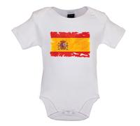 Spagna Grunge Stile Bandiera - Bambino T-Shirt / Body - Madrid Barcelona Viaggio