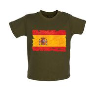 Spagna Grunge Stile Bandiera - Bambino T-Shirt / Body - Madrid Barcelona Viaggio