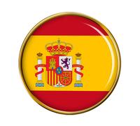Spagna Spagnolo Bandiera Rotondo Distintivo di Lapel Pin