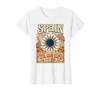Spagna Total Solar Eclipse 2026 12 Agosto Evento astronomico Maglietta con Stampa Grafica Economica, Donna, Bianco, XS