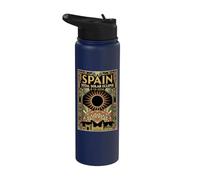 Spagna Total Solar Eclipse 2026 Agosto 12 Annata Stainless Steel Insulated Water Bottle